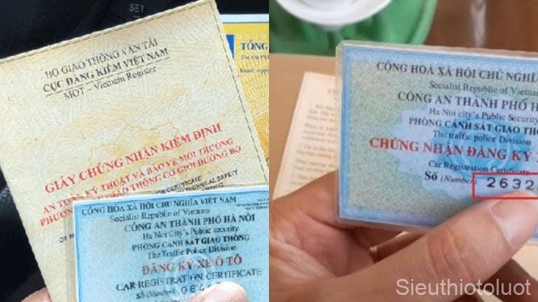 Dịch vụ giấy tờ xe ô tô nhanh chóng giá rẻ tại Siêu Thị Ô Tô Lướt.