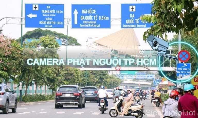 Hệ thống camera giám sát phạt nguội tại TPHCM ở các khu vực đường và thành phố lớn.