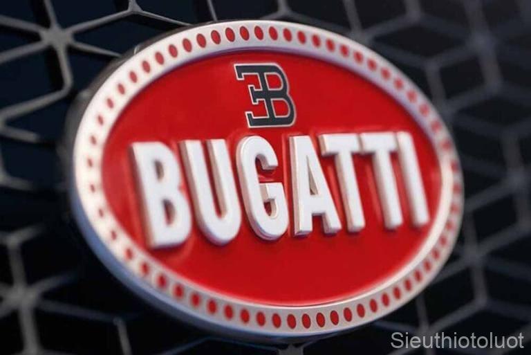 Bugatti là thương hiệu siêu xe của Pháp, có thiết kế logo tỉ mỉ, sắc nét.
